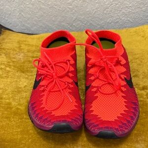 Nike Free Run 3.0 Bright Red, orange, black and magenta